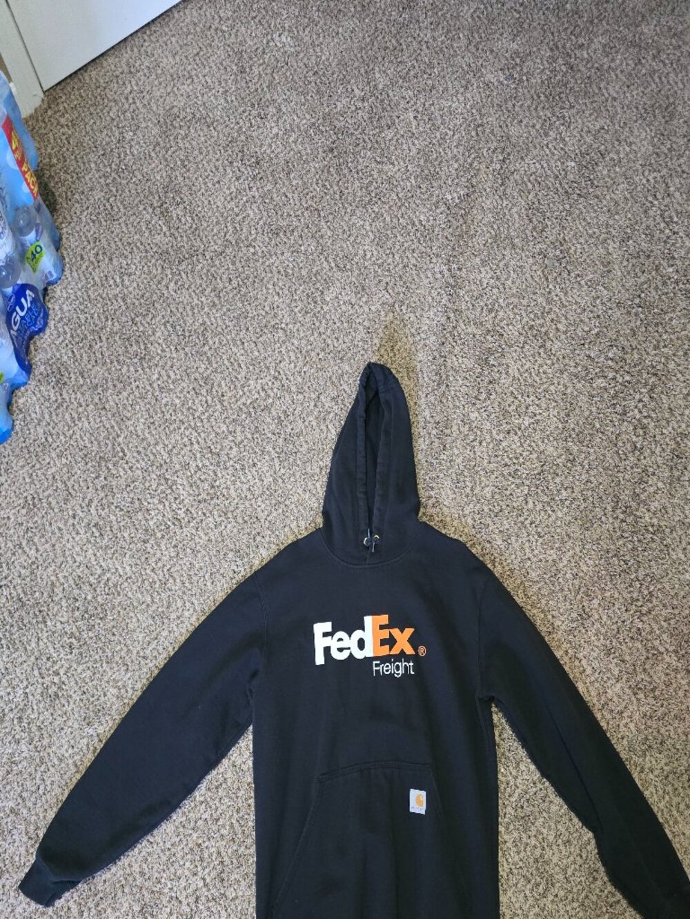 Mens Black Fed Ex Freight Carhartt Hoodie Size M